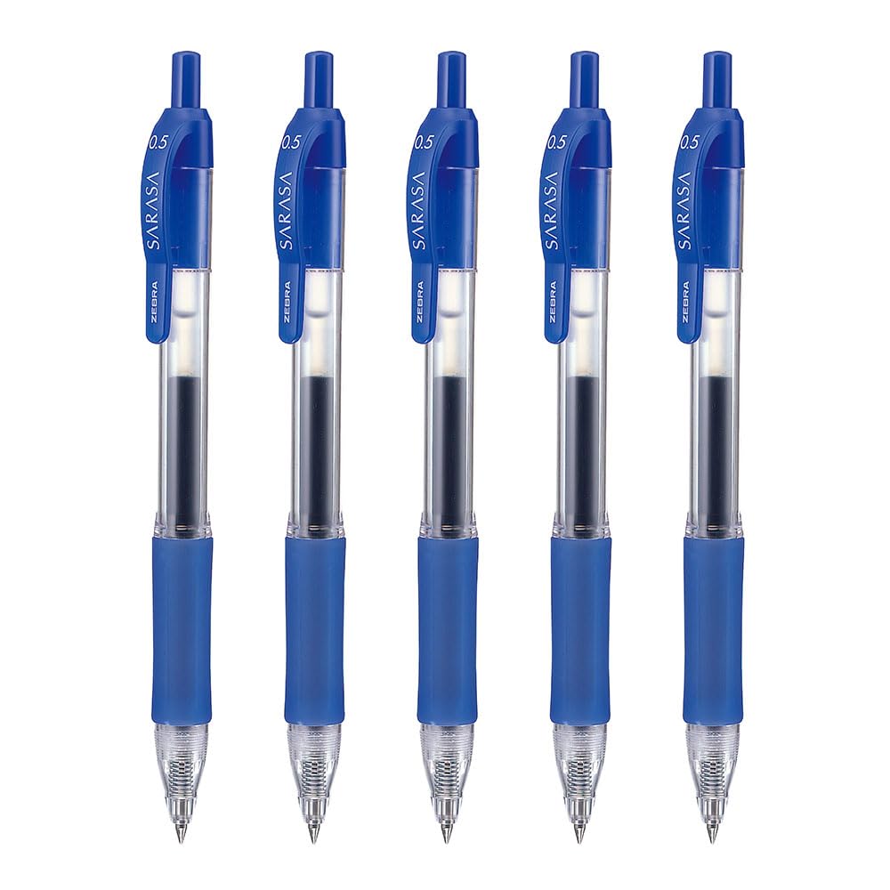 Zebra Sarasa Gel Ballpoint Set of Pen, 0.5mm, Blue, 5, P-JJ3-BL5-AZ синий