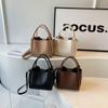 Litchi Pattern PU Leather Bag for Women Casual Bag Versatile Shoulder Bag Solid Color High Quality Fashion