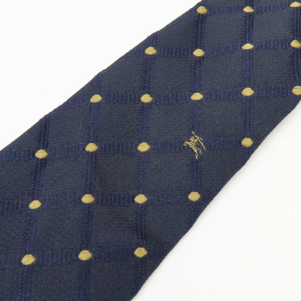 Used BURBERRY Tie Silk Navy Suit