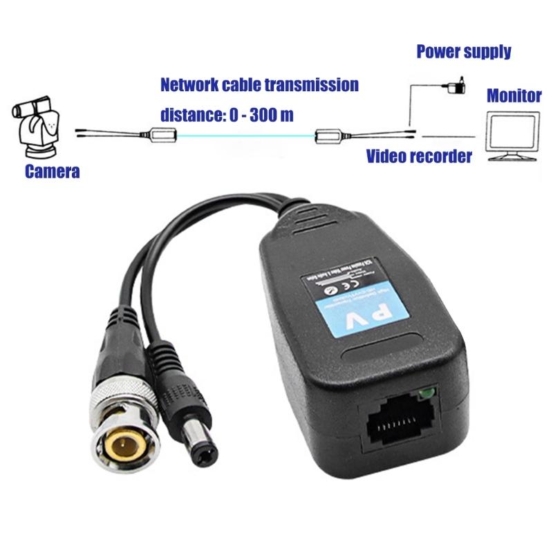 Highly Speed Coaxials to Twisted Pair Converters Supports AHDs CVIs TVIs CVBS Signals ABS Construction Easy Installation