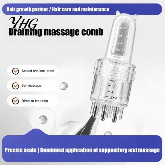 Scalp Treatment Comb Hair Oil Applicator for Men Women, 8ML Essence Tool, Precise & Even Application, Dispenser Massage