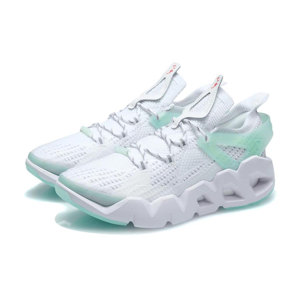 Li Ning Essence 2.3 Delta Cushioning Breathable Low top Basketball Shoes Women's White Green AGBR046-2