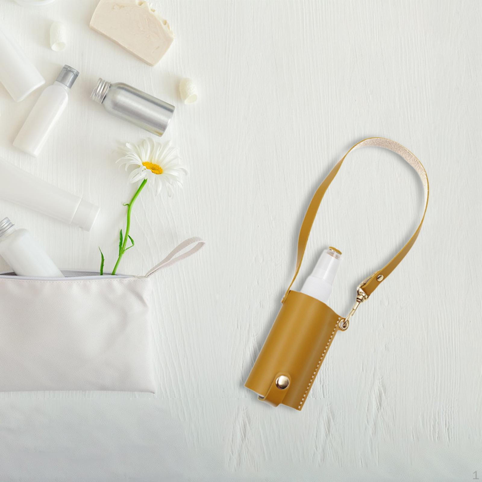 

Пустая дорожная бутылка с кожаным брелоком для офиса, торговых центров, путешествий, активного отдыха Yellow