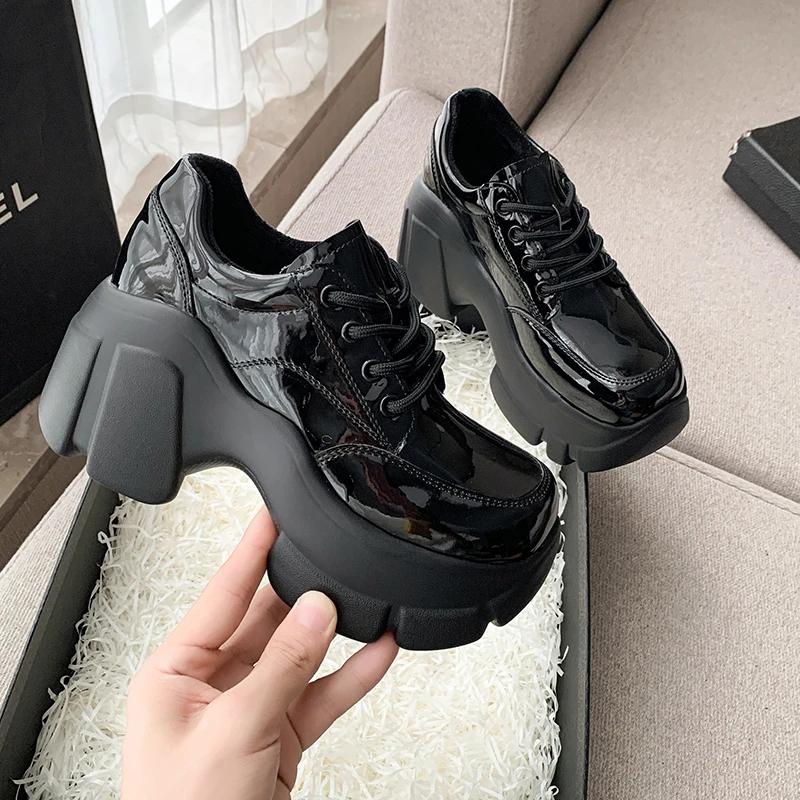 

Fashion Small Leather Shoes, Women s British Style, 2024 Spring, Autumn, and Winter New High-altitude Lefu Sports Shoes for Women 40