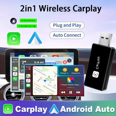 Bezdrátový CarPlay Android Auto bezdrátový adaptér 2 v 1 WiFi Fast Connect Smart Mini Box Plug and Play univerzální autopříslušenství