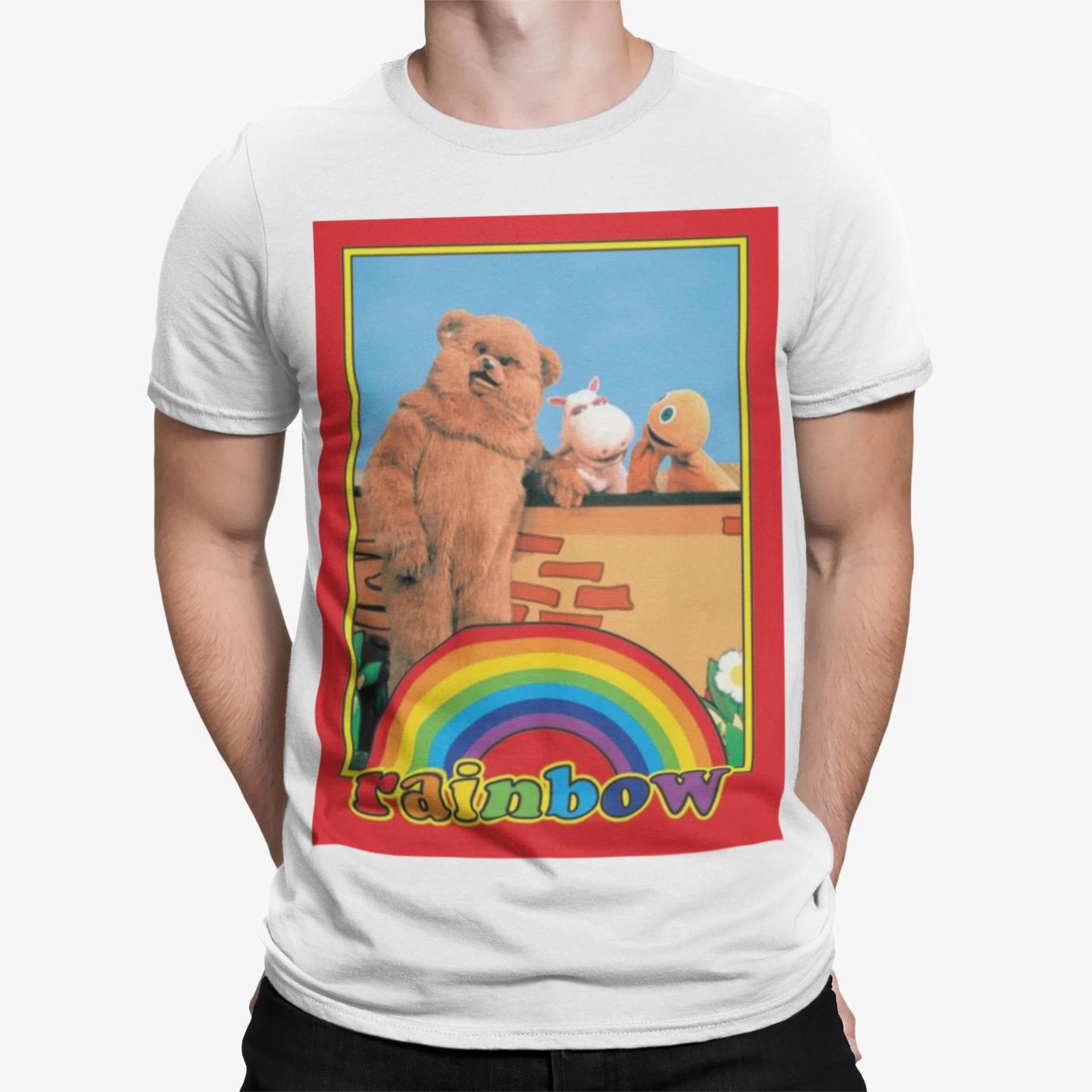 rainbow tv show kids cartoon film movie 80s retro British t shirt S