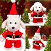 Adorable Red Christmas Santa Claus Pet Costume Outfit For Dogs And Cats With Hat And Cape
