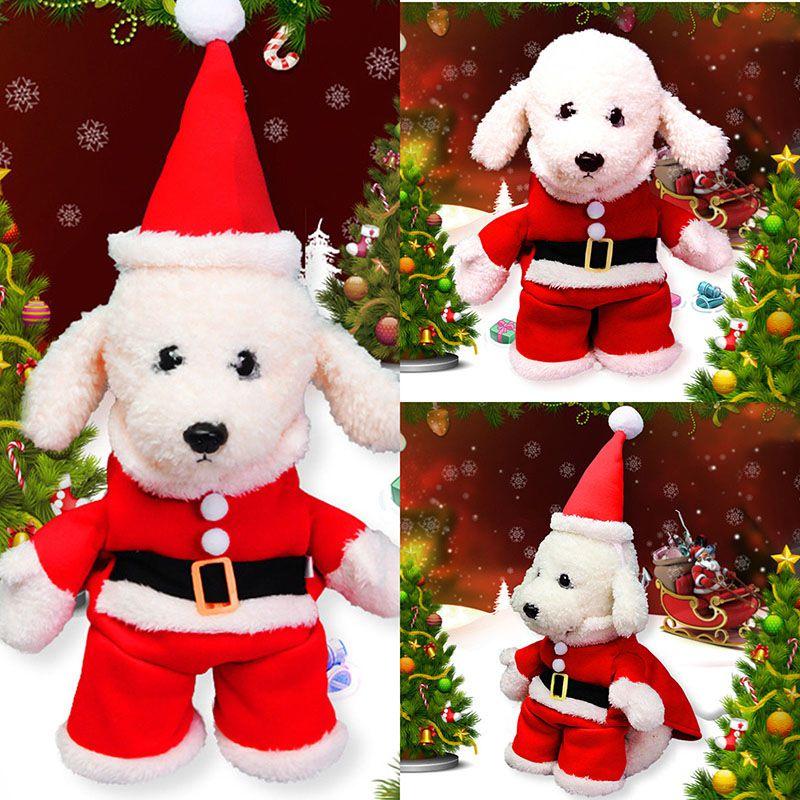 Adorable Red Christmas Santa Claus Pet Costume Outfit For Dogs And Cats With Hat And Cape