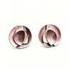 Hot-selling retro hand-painted enamel stud earrings double petal design women's temperament commuting versatile earrings