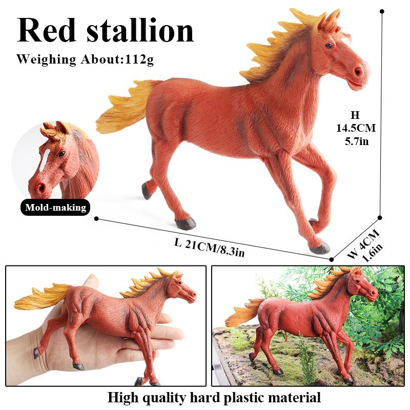 Oenux Zoo World Farm Animal Horse Cow Pig Sheep Goat Donkey Model Action Figures Lion Tiger PVC Educational Cute Kids Toy Gift