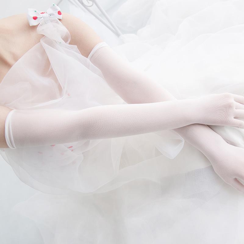 Sexy Dünne Transparente Elastische Enge Strumpfhose Handschuhe Damen Nachtclub Hochzeit Tanzparty Sonnenschutz Sommer Etikette Handschuhe One Size