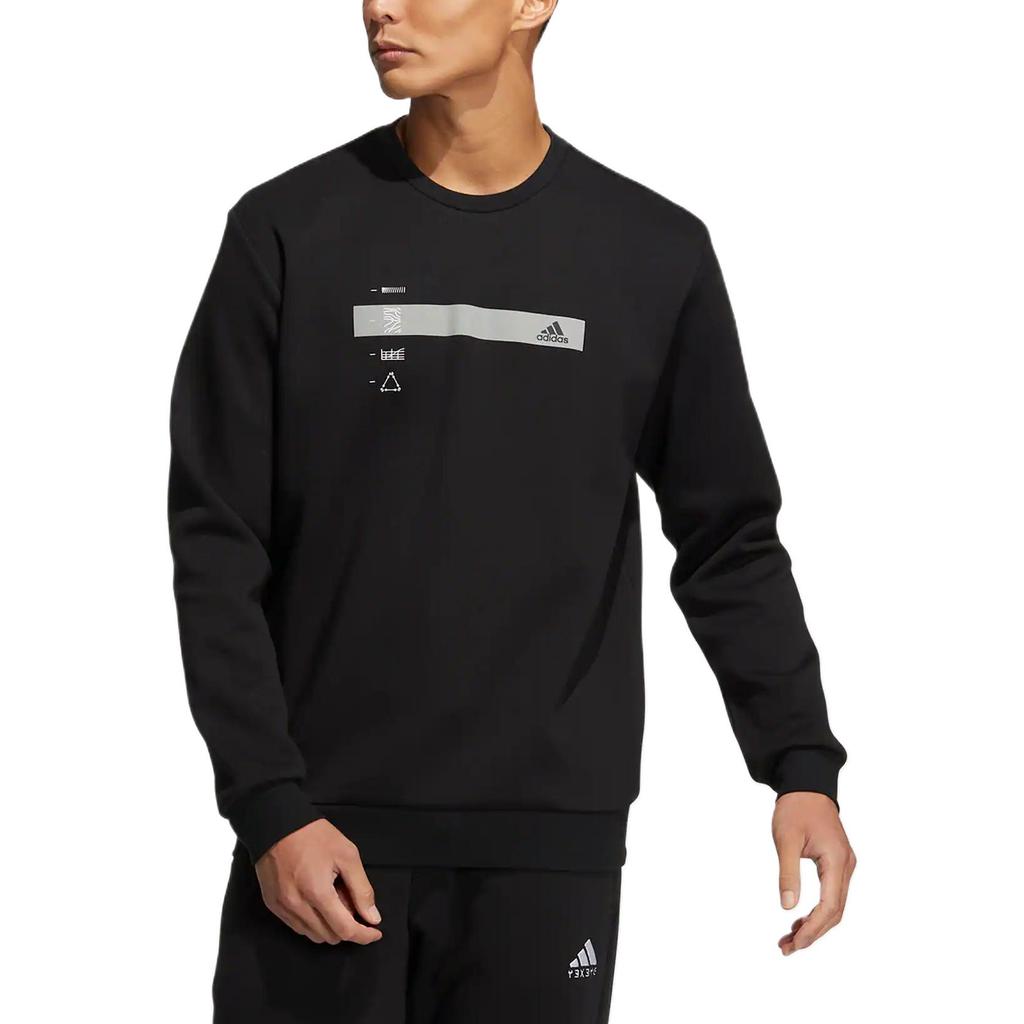 Adidas Sweatshirts Men's Black Crew Neck Moderate Regular HN9019
