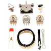 Musiclily Pro Strat Guitar Pre-Wired Kit for Imported Strat SSS Electric Guitars, 5-Way Switch and 250k Potentiometers, 2A1B Curve, Metric