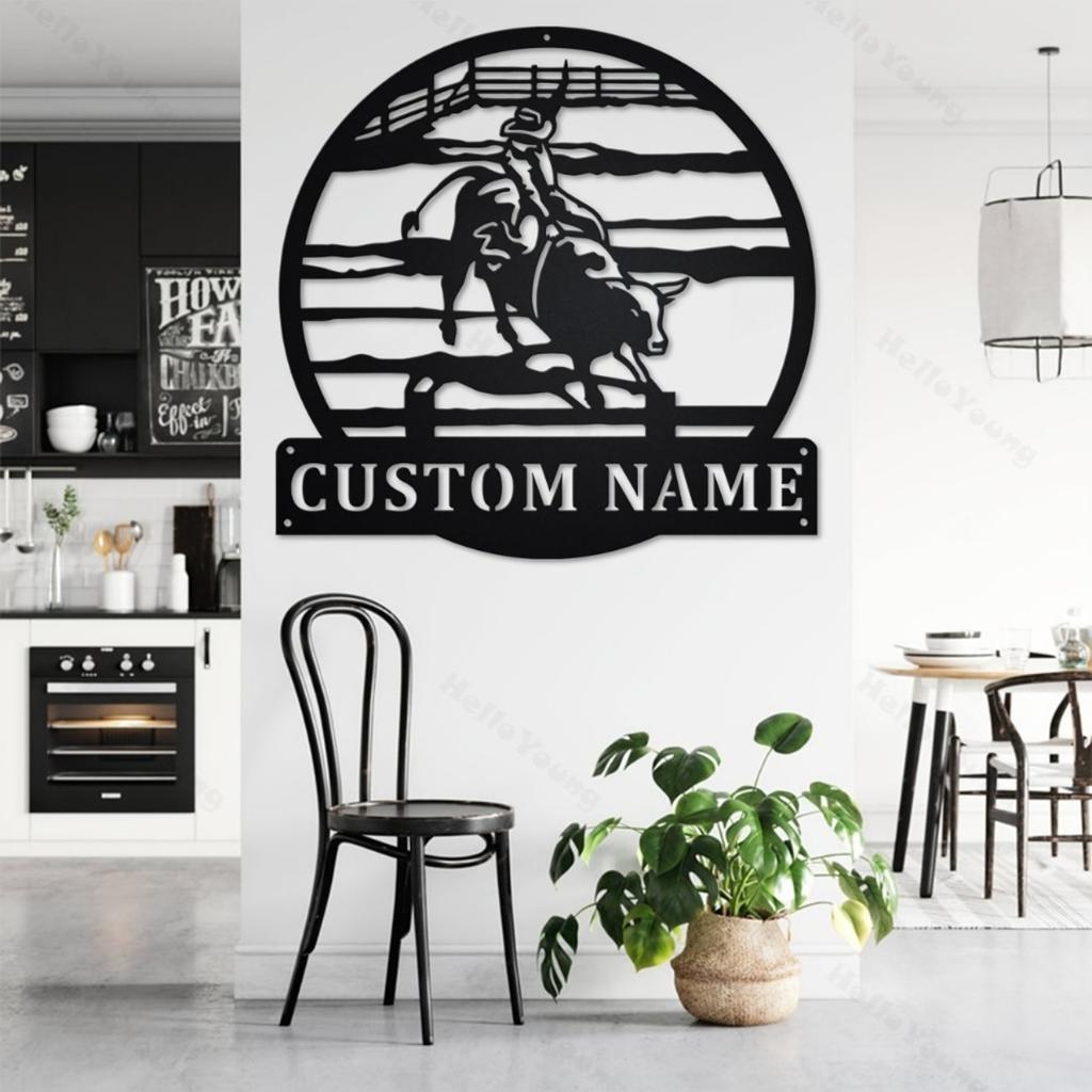 Customizable Metal Sign Riding Silhouette Fairy Tale Home Garden Decor