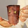 Handcrafted Vintage Copper Coffee Mug,200 ml Unique Art Texture Breakfast Cup,Friends and Colleagues' Gifts Tea Cup Tableware