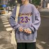 Men's Trendy Loose Fit Long Sleeve Sweatshirt, 2021 Spring/Autumn, Plus Size, Hong Kong Style