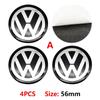 New 2026 4pcs 56mm Car Wheel Badge Center Sticker 60mm Wheel Hubcap Cover Accessorie For VW golf Passat R Rline GTI Polo CADDY Beetle zs0