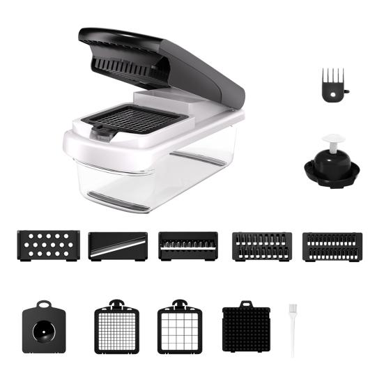 Vegetable Chopper 14-in-1 Kit Stainless Steel Onion Chopper with Container Veggie Cutter Kitchen Essential