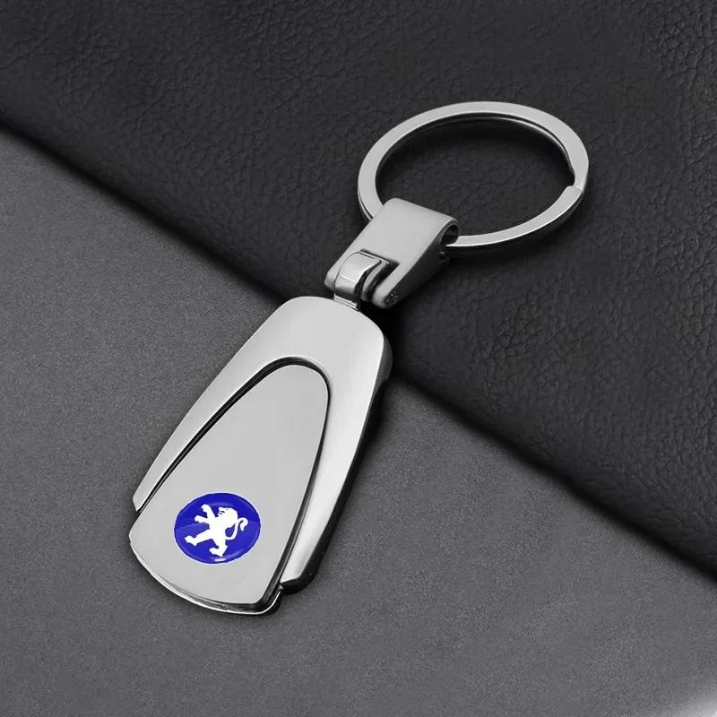 För Peugeot Metall+Flätat rep eller läder Nyckelring Nyckelkedja Nyckelringar för Peugeot 206 307 308 3008 207 208 407 508 2008 5008 10