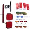 Compact Trailer Led Light Kit, Square Led Stop Turn Tail Brake License Plate Running Lights With Wiring Harness/Marker Lights