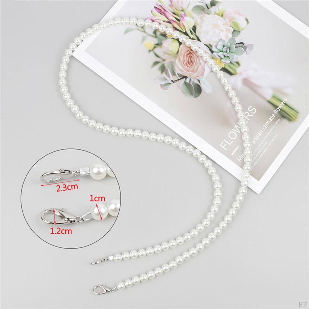 Pearl Bag Strap Purse Chain DIY Accessories Bead Replacement for Making