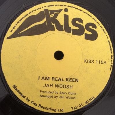 7inch Record JAH WOOSH  I Am Real Keen  115 Kiss UK Reggae Ska  Dub Used