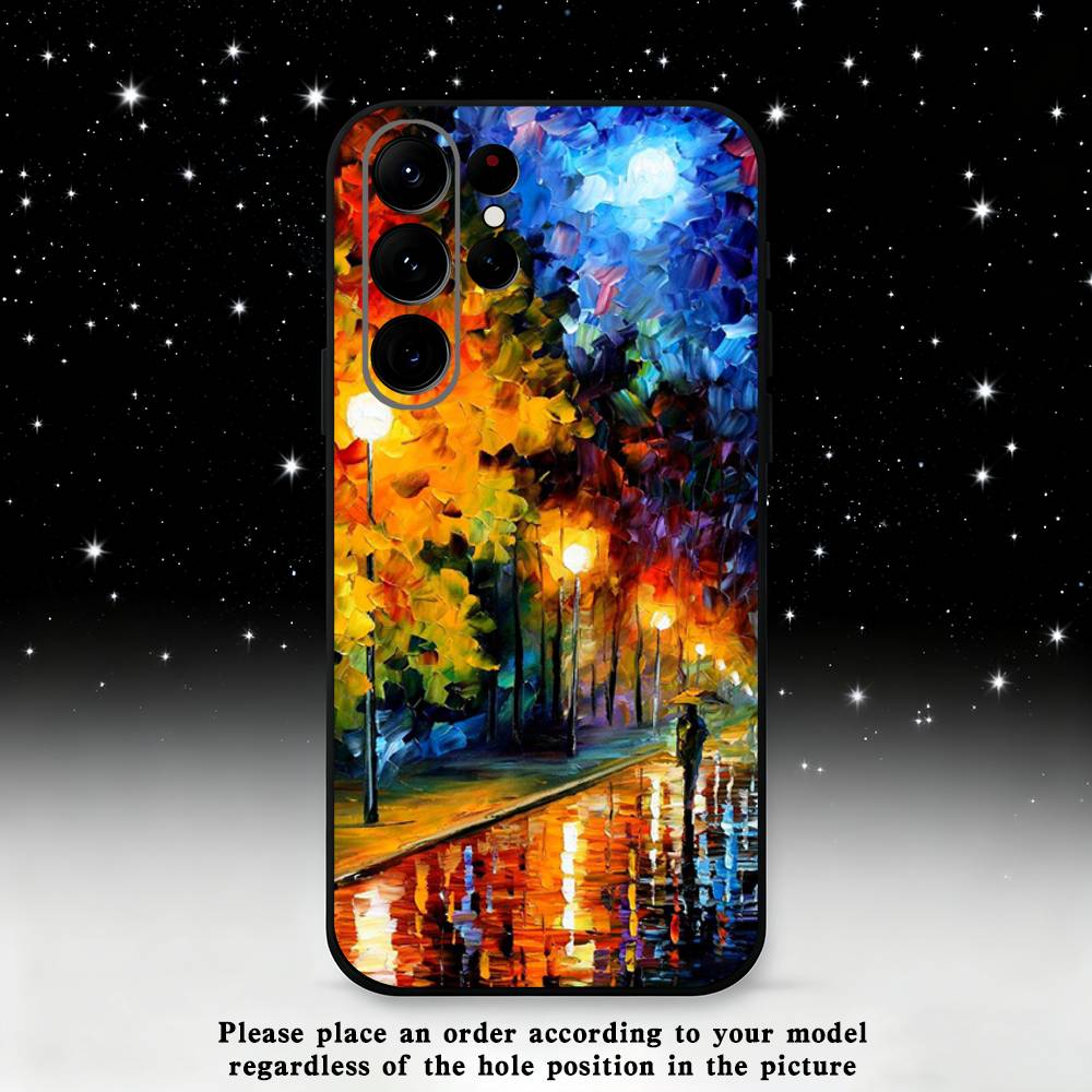 

L-Leonid A-Afremov Oil Painting Phone Case For Samsung S 25,24,23,22,30,21,10,9,Ultra,Plus,Lite,FE,4,5 G Black Soft Case Samsung S20ULTRA5G