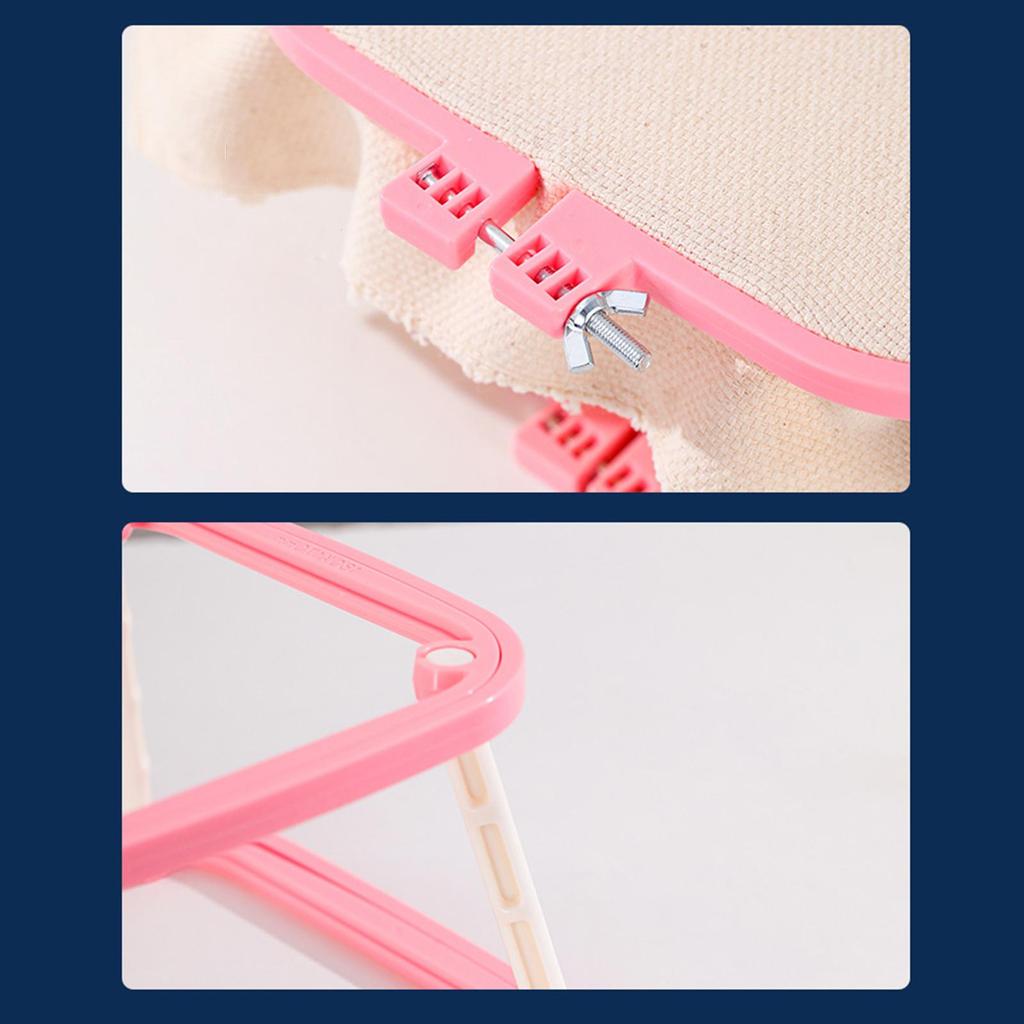 Embroidery Frame Lap Stand Art Crafts Easy to Install Hands Free Combo Durable Double Layer Cross Stitch Rack Embroidery Hoop