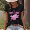 Maglione Girocollo Tondo a Forma di Petalo Estivo T-shirt a Maniche Corte da Donna