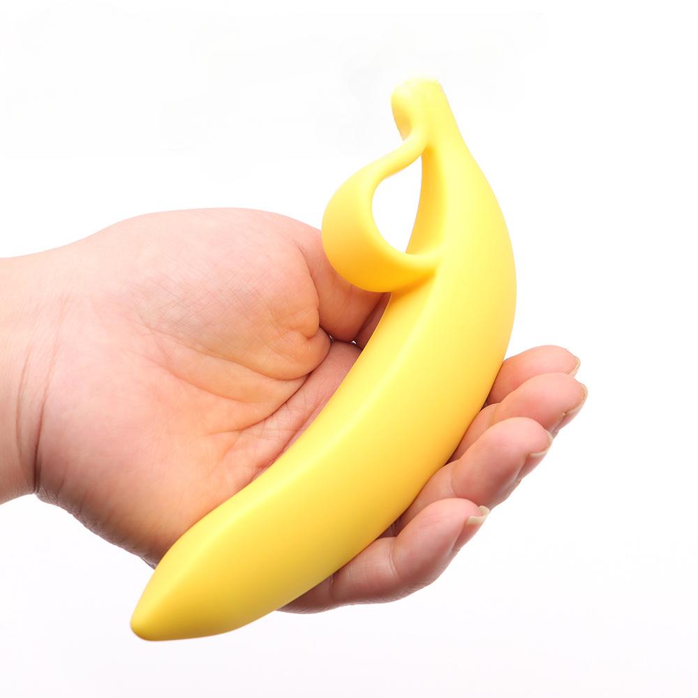 Female Male Anal Dilator Anal Plug Adult Masturbation Device Wearable Anal Plug Banana Dildo Plug