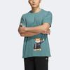 Adidas T Shirts Men's Green Crew Neck Moderate Straight Fit H49577