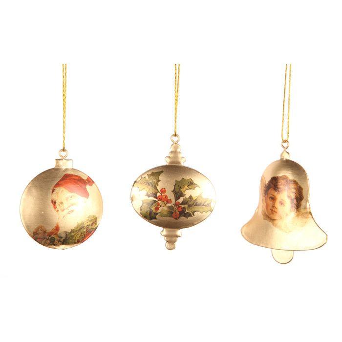 Set de 3 suspensions boule de noel