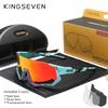 KINGSEVEN Occhiali da Sole Antiriflesso Anti-UV per Ciclismo Uomo Donna Occhiali da Bicicletta UV400 Polarizzati Pesca Bici Arrampicata Montatura Grande Occhiali Sportivi