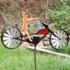 Frogs Bike Sculptures Fast delivery Handmade Metal Wind Spinner with Frogs