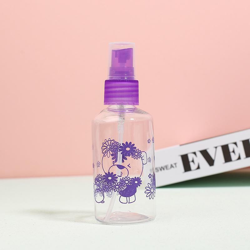 Clear Printed Cosmetic Spray Bottle (50/75/100ml) - Portable, Colorful, Press-Style, Plastic Beauty Tool