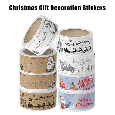 250 pezzi/rotolo Adesivi Buon Natale Per Regali Adesivi Decorativi Sigillo Busta Per Biglietti Festivi Scatola Regalo Bomboniere Festa