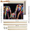 RUOPOTY With DIY Frame Animals Oil Painting DIY Painting By Numbers Modern Wall Art Canvas Picture Hand Painted Home Decor 40x50cm