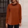 Women's Solid Color Fashion Casual Turtleneck Sweater French Cashmere Ground Sweater Top