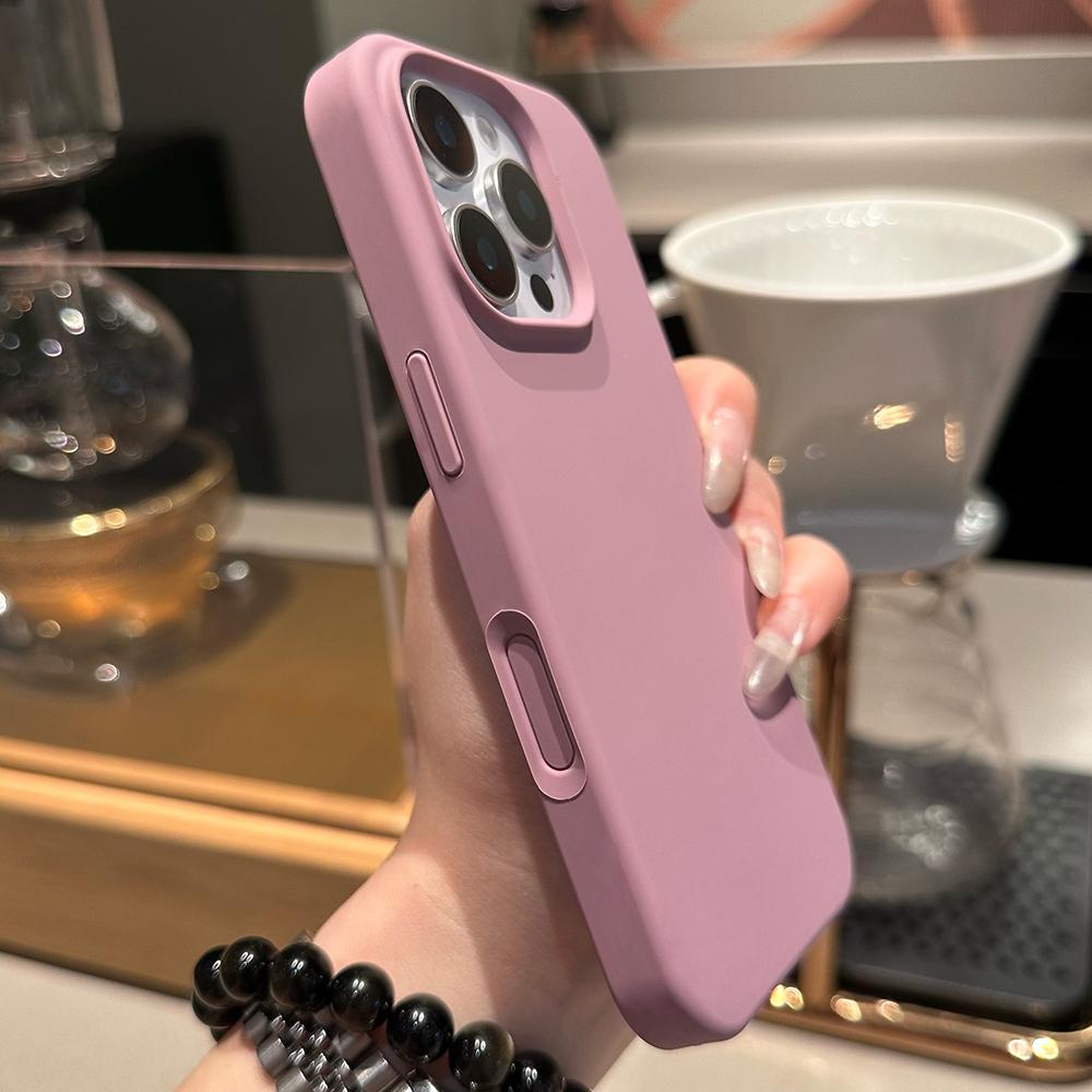 Pulsante di controllo fotocamera Grigio Titanio Custodia originale in silicone liquido per For Iphone 16 Pro Max Plus cover per telefono morbida antiurto completa