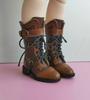 [Dolly Para] Doll boots, 4-minute, boys and girls, Kumako stacked genuine leather boots (brown)