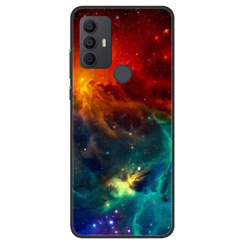 For TCL 30 SE Case Silicone Starry Space TPU Soft Back Cases For TCL 305 Cover Marble Painted for TCL 30SE TCL305 Fashion Bags