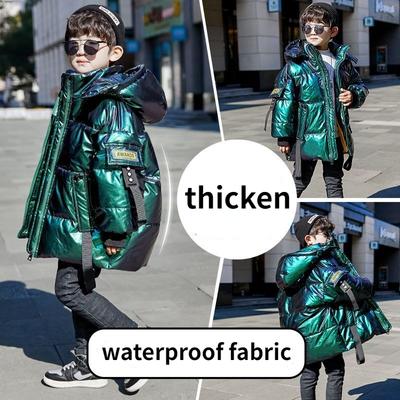 Children's Down Cotton-Padded Clothes Fleece Warm Winter Mid-Length Children's Cotton Clothes