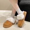 Fashion 2025 Winter Suede Comfort Thick Sole Flat Slippers Fashion New Round Head Warm Large Size Casual Slippers for Women