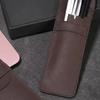 Vintage Frosted PU Leather Flap Pen Case High-end Fountain Pen Protective Sleeve Large Capacity Double Set of Pen Case