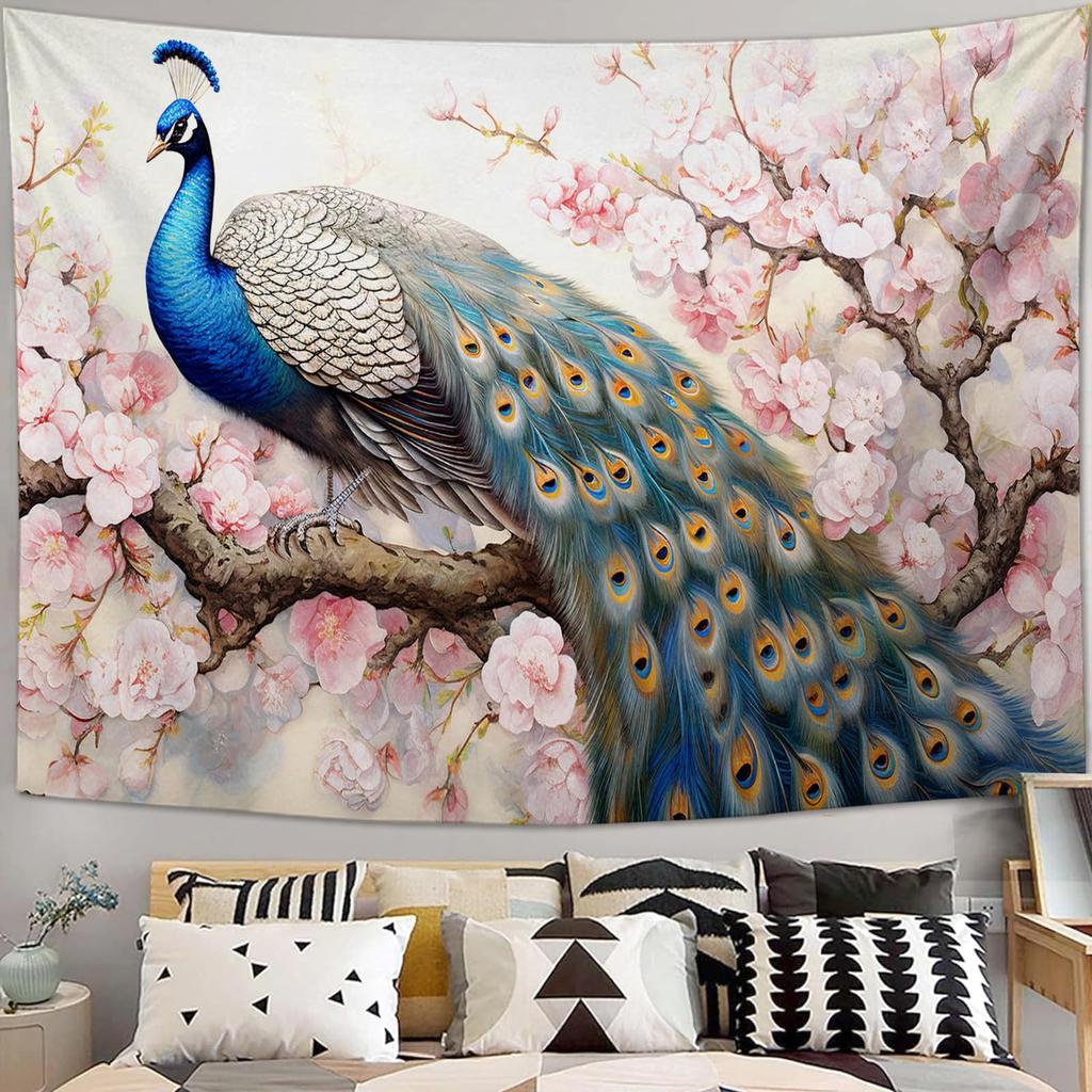 Fantasy Dragon Wall Tapestry Fire and Forest Scene Art Print Boho Home Decor Mythical Creature Design Room Decoration Fashion
