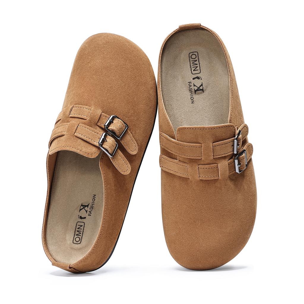 Fashion Crestar Summer Suede Clogs Sandals For Women Outdoor Classic Non-slip Beach Potato Shoes Lady New Comfy Soft Insole Flat Mules