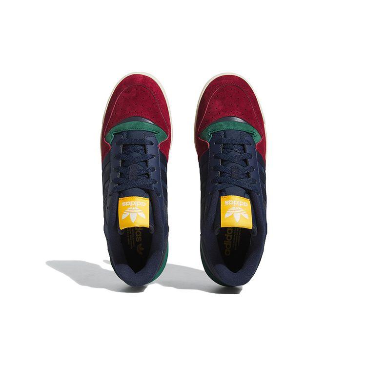 Adidas Forum Exhibit Low 2.0 Navy Burgundy Green Unisex Sneakers Red Team-Collegiate-Burgundy Collegiate-Navy HQ7116