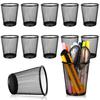Oneant 12Pcs Black Pen Holder For Desk Pencil Holder Metal Mesh Pen Pot For Office Home Classroom Stationary Supplies