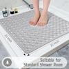Square Bath Mat, Non-Slip Bath Mat with Suction Cups, Bath Mat, Drainage Holes, Machine Washable