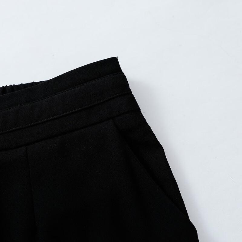 Pastel Early Autumn Elastic Waist Straight Leg Casual Pants for Women